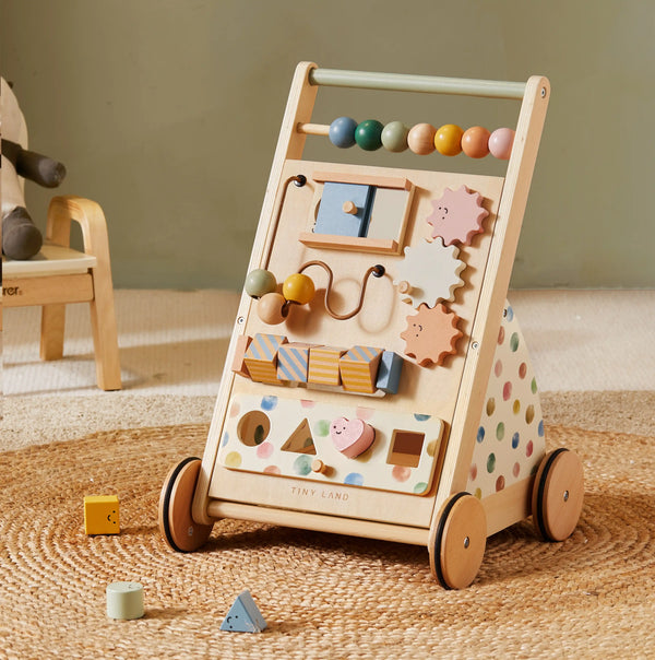 Tiny Land Wooden Baby Walker Activity Center