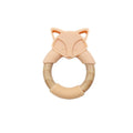 Natural Wood & Silicone Fox Teething Ring