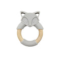 Natural Wood & Silicone Fox Teething Ring