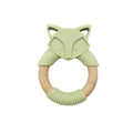Natural Wood & Silicone Fox Teething Ring