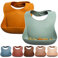 Waterproof Silicone Catch-All Mealtime Bib