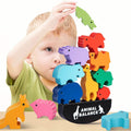 Wooden Animal Stacking Tower